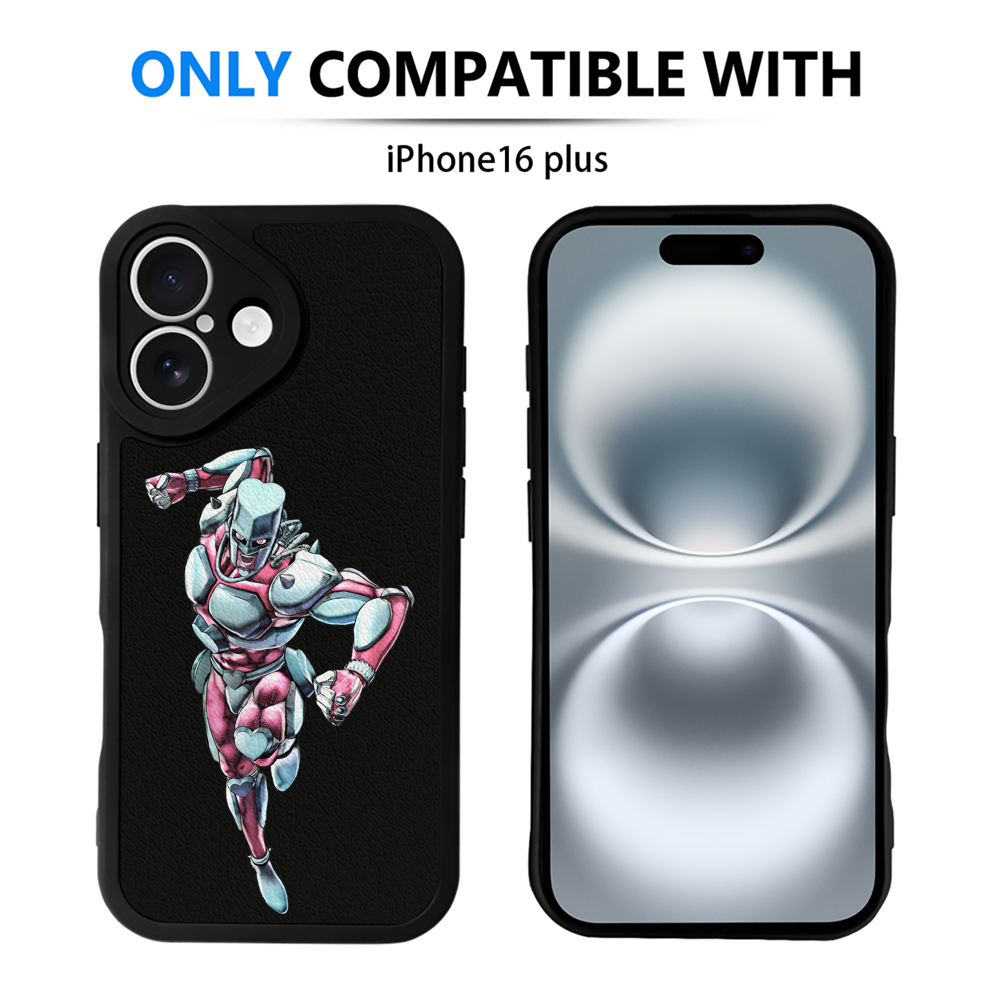 （画像用） ジョジョの奇妙な冒険 ひがしかた じょうすけ JoJo's Bizarre Adventure Higashikata Josuke 【iPhone 16シリーズ対応】シリコンスマホケース（レザー調） 材質：シリコン